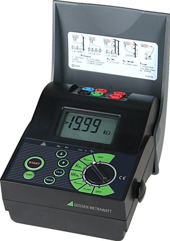 Gossen Metrawatt GEOHM 5 tester uzemnění s měřicími kabely a zemnicími hroty