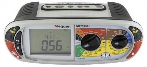 Megger MFT1845+ revizní tester elektrických instalací s displejem a měřicími vodiči