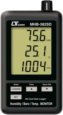 Lutron MHB 382SD - Teplomer + Vlhkomer + Barometer 0–50 °C
