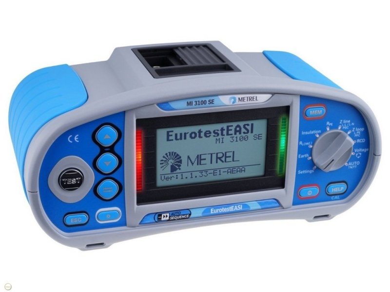 Metrel MI 3100 SE EurotestEASI - multifunkčný revízny prístroj pre testovanie elektrických inštalácií s displejom, meracími vedeniami a príslušenstvom