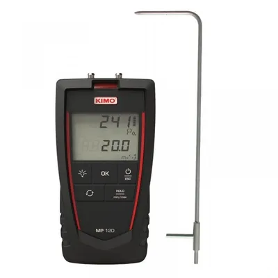 KIMO MP120 - Digitálny manometer s Pitotovou sondou -1000 až +1000 polyamid
