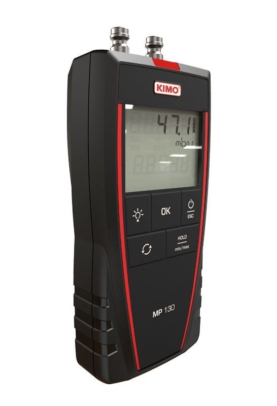 KIMO MP130 - Digitálny manometer sada na test tesnosti 0 až ±200 mbar