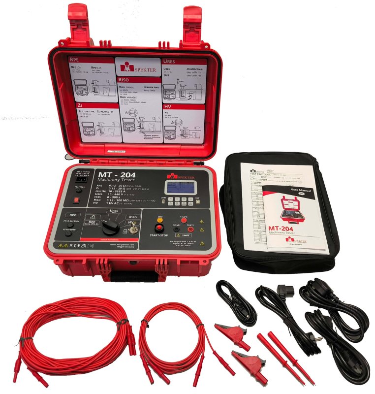 MI Spekter MT-204 - Tester elektrických časti strojných zariadení meranie izolácie do 100 MΩ