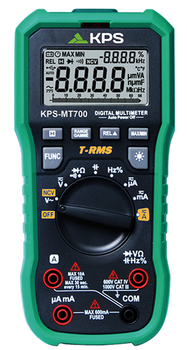 KPS MT700 digitálny multimeter s True-RMS, displej s 6600 číslicami, bezkontaktná detekcia napätia