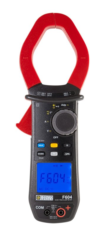 Chauvin Arnoux F604 digitální klešťový multimetr s LCD displejem a měřicími hroty