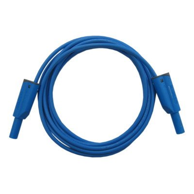 ILLKO P 2102 - spojovací vodič modrý, 2 m s bezpečnostnou banánovou zástrčkou priemeru 4 mm