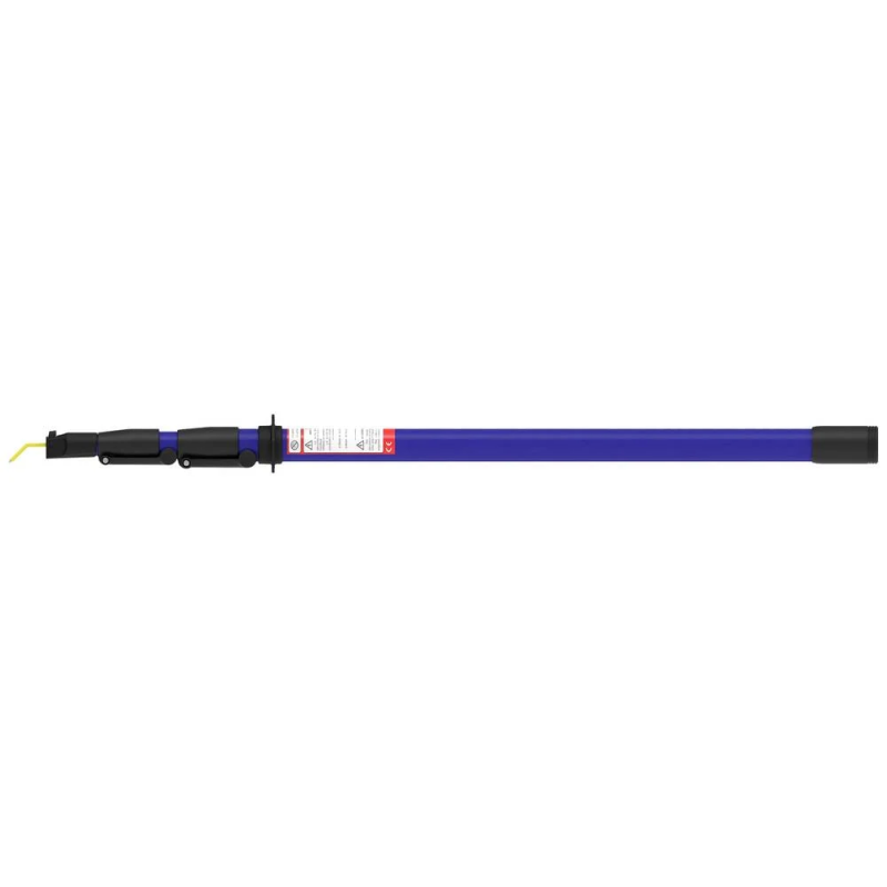 ILLKO P 3051 teleskopická meracie tyč 216 cm s modrým teleskopickým hriadeľom, uzamykacím mechanizmom a 4 mm banánovým konektorom