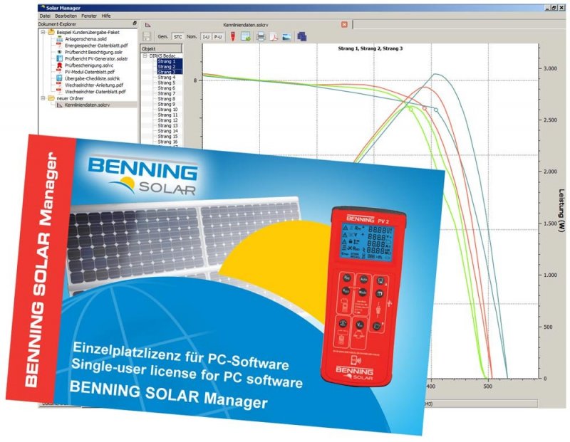 Benning PV 2 - Tester fotovoltaických systémů do 1000 V AC/DC