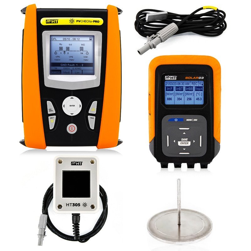 HT Instruments PVCHECKs-PRO PLUS - Tester solárnych systémov 1500 V DC / 40 A