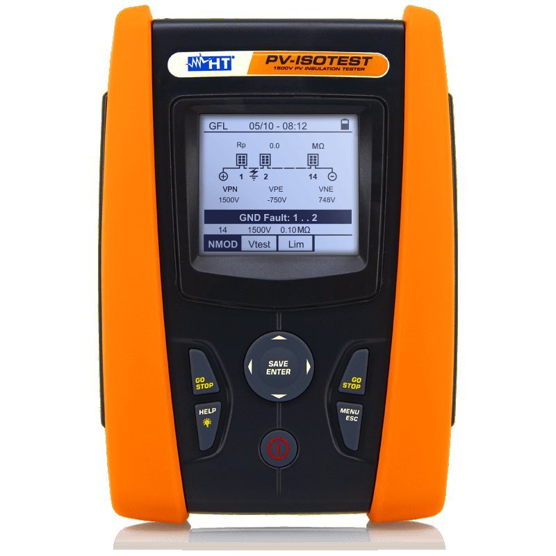HT Instruments PV-ISOTEST - multifunkčný prístroj na testovanie elektrickej bezpečnosti a meranie izolačného odporu fotovoltaických systémov s funkciou GFL