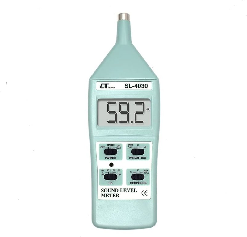 Lutron SL 4030 prenosný hlukomer s LCD displejom, meraný rozsah 30–130 dB, frekvenčný rozsah 31,5 Hz–8 kHz
