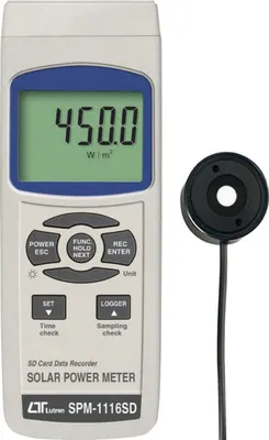 Lutron SPM 1116SD - Fotovoltaický expozimeter 0–2000 W/m²