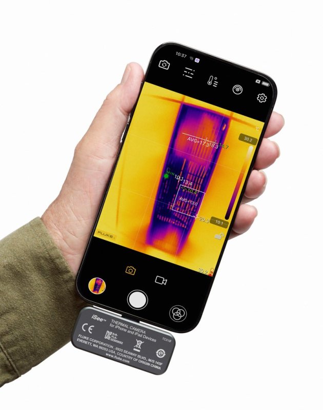 Fluke iSee TC01A 9Hz pre Android - Mobilná termálna kamera –10 až 550 °C
