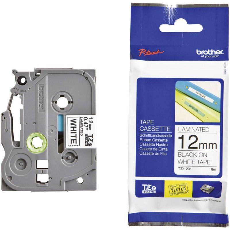 Brother TZ-231 - Páska do tiskárny čárových kódů 1 12 mm × 8 m