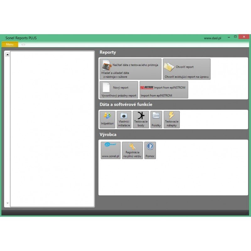 Sonel Reports PLUS - Software pro přístroje Sonel MPI-540-PV
