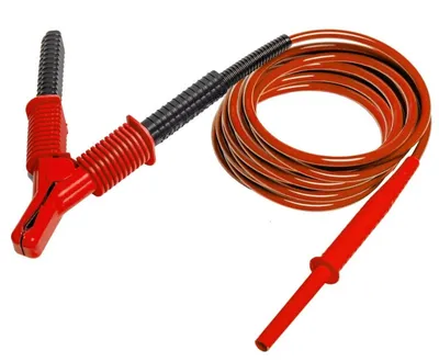 Sonel meracie vedenie 3 m červené 15 kV, CAT IV 1000 V, zakončené krokosvorkou