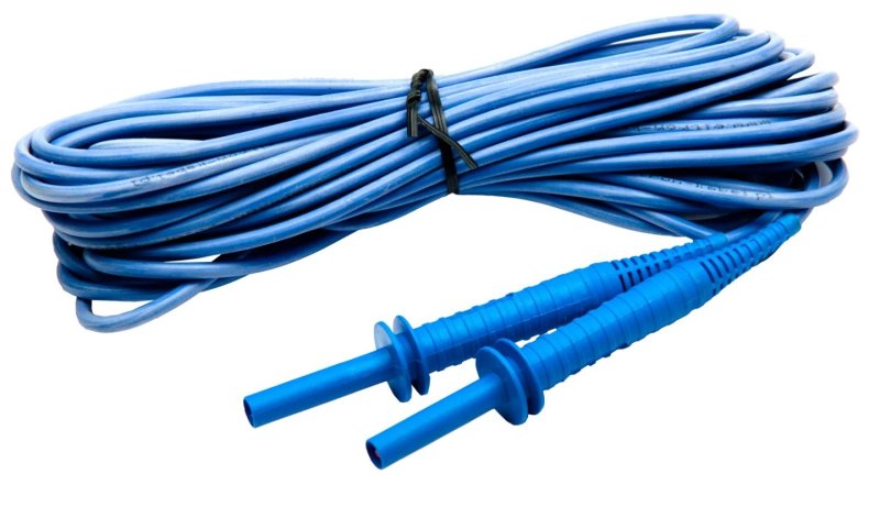 Sonel 10 m modrý kábel 5 kV s banánovými zástrčkami