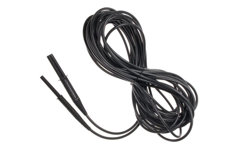 Sonel 20 m čierny tienený meraný kábel 11 kV s banánovými zástrčkami