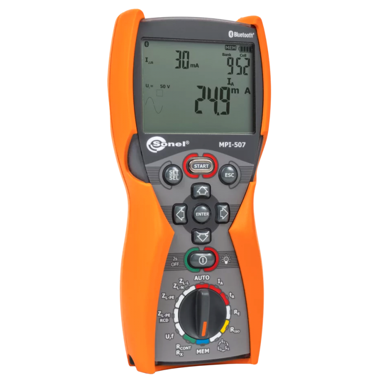 Sonel MPI-507 - Tester elektrických inštalácií Meranie izolačného odporu 100 kΩ–600 MΩ