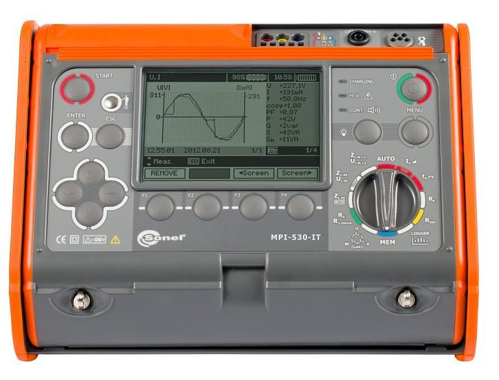 Sonel MPI-530-IT multifunkčný revízny prístroj na testovanie elektrických inštalácií a bleskozvodu s meraním impedancie slučky, izolačného odporu a harmonických
