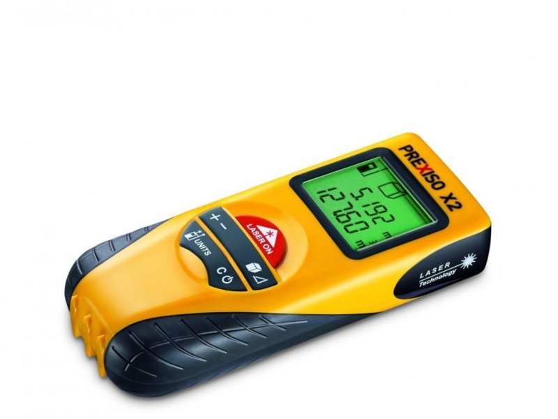 Prexiso X2 laserový diaľkomer s dosahom 0,1–30 m, presnosťou ±2 mm, krytím IP 54 a hmotnosťou 100 g